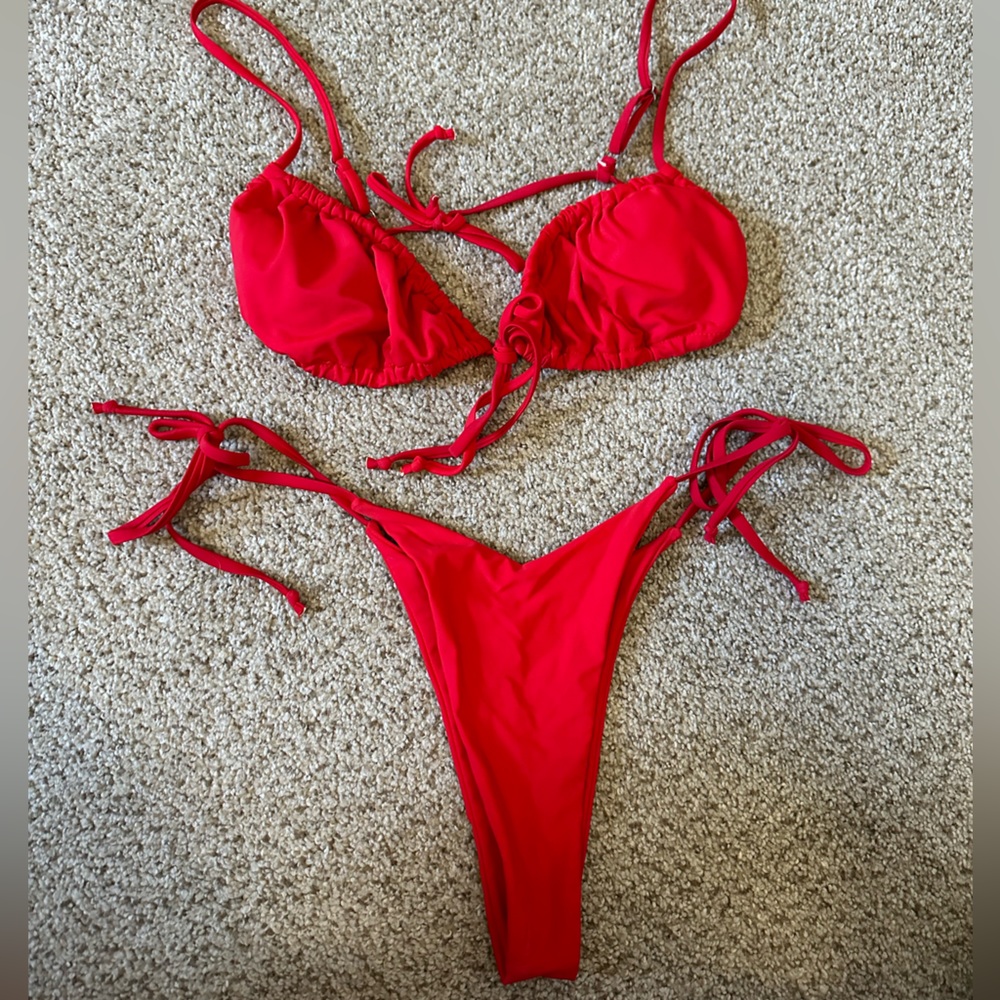Large red bikini